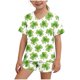 thumbnail image 1 of V Cuello Manga Larga Casual Impreso Día de San Patricio Blusa Y Pantalones Cortos para Niñas, Estilo de Moda con Pantalones Cortos de Bolsillo, 1 of 7