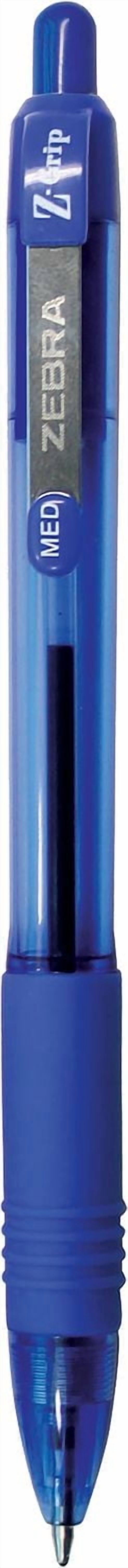ZEBRA Z-Grip Retractable Ballpoint Pens, Blue, Medium Point, 7Pk