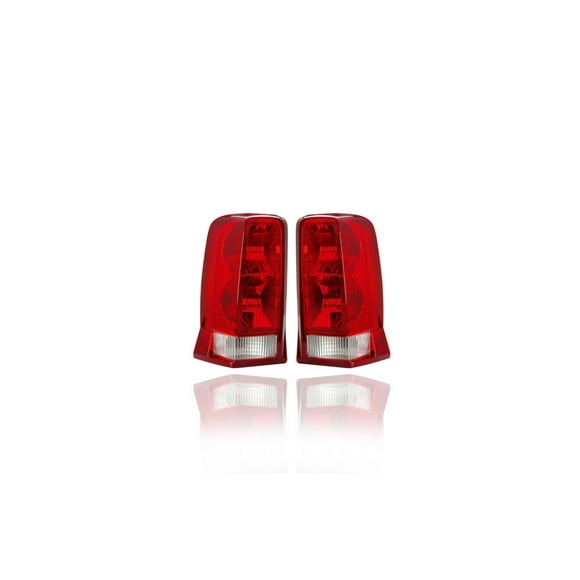 Tail Light Assembly - Compatible/Replacement for '02-06 Cadillac Escalade, 03-06 Escalade ESV - Red Signal Lens - Pair, Left Driver + Right Passenger Set - 15079079, 15044523