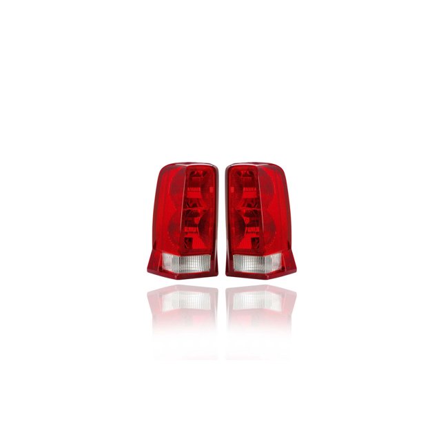 Tail Light Assembly - Compatible/Replacement for '02-06 Cadillac Escalade, 03-06 Escalade ESV - Red Signal Lens - Pair, Left Driver + Right Passenger Set - 15079079, 15044523