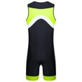 thumbnail image 4 of HULIJA Men's Sun Protection Jumpsuit Sleeveless Rash Guard Zipper Bodysuit Swimwear Surfing Bathing Fluorescent Green M, 4 of 7
