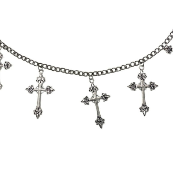 lanema Cross Pendant Pant Chain Women Men Street Trousers Keychain Hip-hop Waist Chains Belt for Jeans Gothic Jewelry Accessory