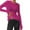 Hot Pink, variant on HAiming Women Crewneck Sheer Mesh Knitted Hollow out Sweater Solid Color Long Sleeve Loose Basic Pullover Tops Blouse