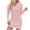 QR1-Pink, variant on Cable Knit Sweater Dress for Women V Neck Long Sleeve Slim Fit Bodycon Mini Dresses Casual Fall Winter Soft Cocktail Party Pencil Short Dress