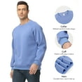 thumbnail image 5 of Pepypepy Men’s Pullover Sweatshirt – 100% Cotton Double-Knit Crewneck, Solid Long Sleeve Top，Sizes: S-XXL, 5 of 6