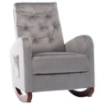 thumbnail image 4 of Glavbiku Modern Baby Room High Back Rocking Nursery Chair,Comfortable Rocker Armchair,Gray, 4 of 7