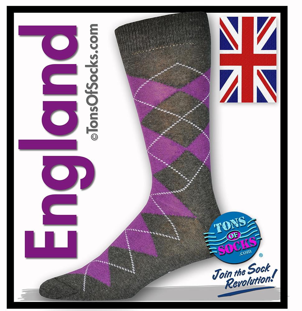mens purple argyle socks