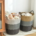 thumbnail image 1 of Xihbxyly Cesta para La Ropa Sucia, Elegante Diseño Tejido Multicolor, Material Plástico Duradero, Versátil Caja de Almacenamiento, Organizador para El Hogar, Dormitorio, Baño, Sala de Estar, Tamaño 4, 1 of 7