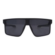 Kush Men's Sunglasses Retro Style Matte Black Square Frame Zig Zag Temple UV400