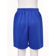 thumbnail image 4 of Lejafay Kids Boys Girls Running Basketball Shorts Solid Color Athletic Training Bottom Elastic Blue 24, 4 of 7