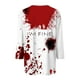 thumbnail image 5 of Camisa de manga larga con estampado de salpicaduras de sangre de Halloween para mujer, blusa informal con cuello redondo y gráfico para fiestas navideñas, 5 of 5