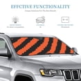 thumbnail image 4 of YFYANG Front Windshield Sun Shade, Orange and Black Stripes Foldable Car Visor for Cars, Trucks, SUVs, Small, 4 of 9