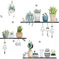 thumbnail image 1 of Calcomanías de pared, Pegatinas de pared de hojas, mural de pared compatible con dormitorio, maceta verde, plantas pegatina de pared compatible con sala de estar, pared de casa extraíble de diciembre Afortunado Sencillez, 1 of 5