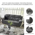 thumbnail image 5 of Signature Design by Ashley Frohn Gray Reclining Sofa, 5 of 12
