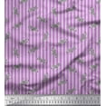 thumbnail image 1 of Soimoi Purple Satin Silk Fabric Stripe & Wild Animal Print Fabric by The Yard 42 Inch Wide, 1 of 1