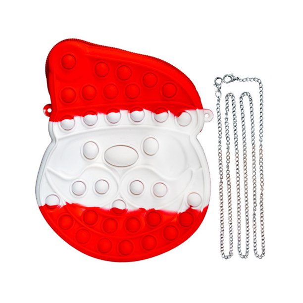 De Burbujas De Prensa Navideña, Bolsos De Papá Noel, Bolsos De Hombro, Regalo De Navidad Para Niños seitruly HA042709-01