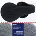 thumbnail image 2 of Unisex Foldable Knit Ear Muffs - Winter Ear Warmers, 2 of 6