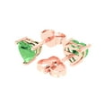 thumbnail image 2 of Clara Pucci 1Ct Green Heart Cut VVS1 Push Back Stud 14k Solid hypoallergenic Gold Designer Earrings For April, 2 of 7