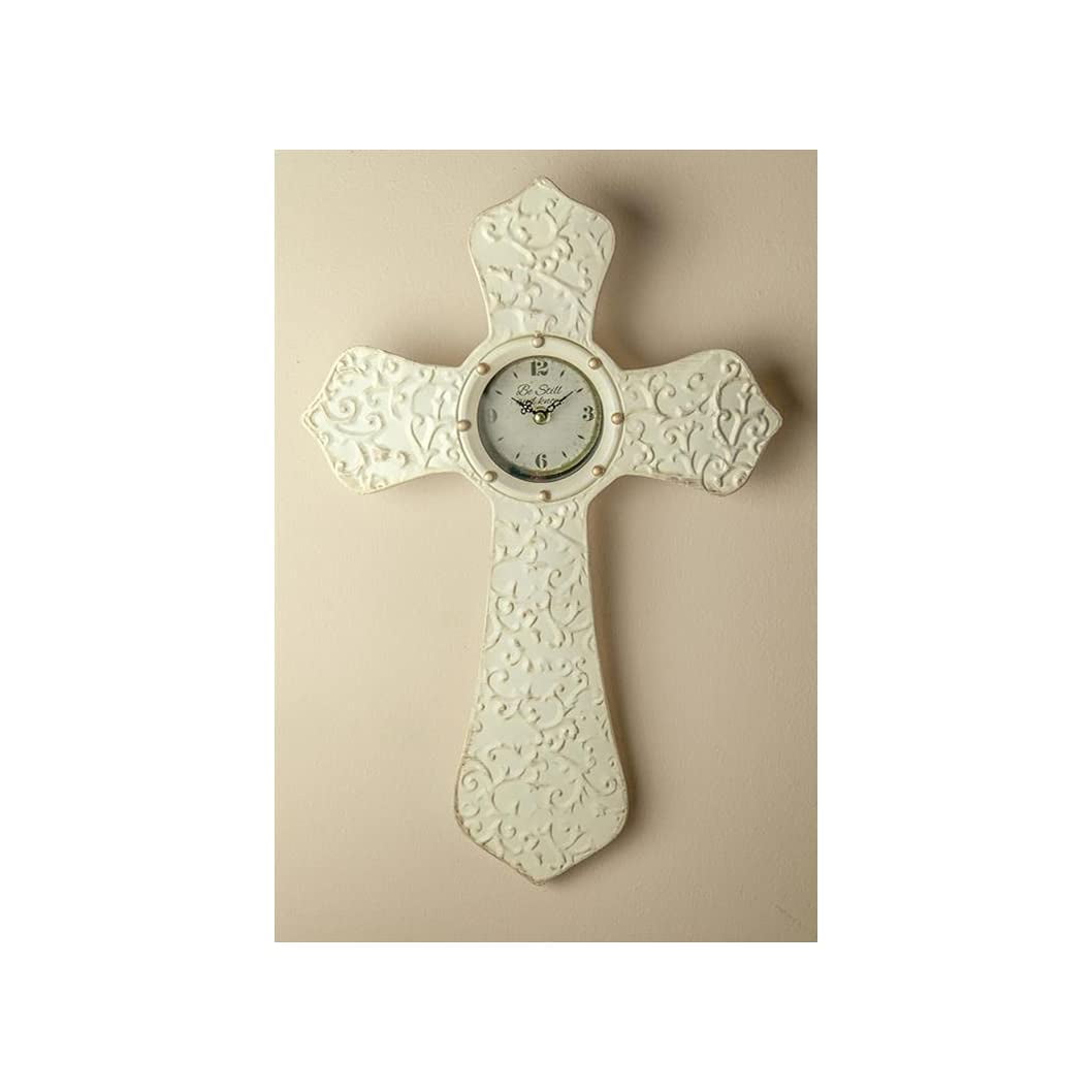 Manual Woodworker Wall Clock Cream Cross ( 13 . 5 " x 20 . 5 ") Manual Woodworker Wall Clock Cream Cross ( 13 . 5 " x 20 . 5 ") bc 3891 cf 1 ba 4 434 e 87 ef ee