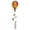 Rainbow Stripe, variant on In the Breeze 1027 — Mini Rainbow Panel Hot Air Balloon Wind Spinner — Colorful Kinetic Wind Spinner for Yards and Gardens