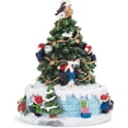 thumbnail image 3 of Elanze Designs Christmas Tree Penguin Igloo Musical Carousel Plays Jingle Bells, 3 of 6
