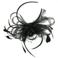 thumbnail image 6 of Women's Feather Hair Clip with Veil – Elegant Bridal Headpiece for Weddings, Parties & Evening Events Under 5$, Yubnlvae Hats for Women Fascinators Womens Flower Hat for , Black, One Size, 6 of 8