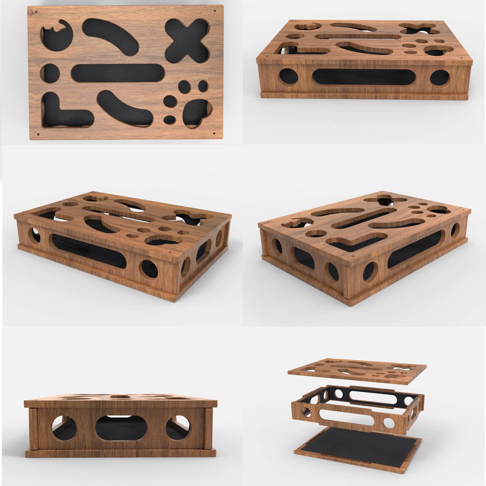 Cat Scratch Puzzle Enrichment Box, Cat Nail File Enrichment Box, Cat Scratchers for Indoor Cats, Nail File Stress Free Alternative to Clippers and Grinders,Contains Sandpaper Inside (Brown)