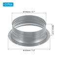 thumbnail image 2 of Uxcell 6 Inch Duct Connector Flange Straight Pipe Flange Round Ventilation Duct, 3 Pcs, 2 of 5