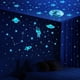 thumbnail image 3 of Estrellas que brillan en la oscuridad para el techo, 103 piezas de estrellas que brillan en la oscuridad para decoración de pared de niños, para dormitorio infantil, 3 of 5
