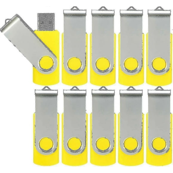 10 Pack Usb Flash Drives Usb 2.0 Thumb Drive Bulk Pack Swivel Memory Stick Fold Storage Jump Drive Zip Drive