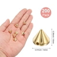 thumbnail image 3 of Uxcell 200Pcs Spike Cone Studs 0.47x0.39" Plastic with Hole for Crafts Gold, 3 of 6