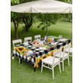 thumbnail image 4 of Outdoor Tablecloth with Umbrella Hole for Patio/Picnic/Party/Camping, Sunflowers Gnomes Waterproof Table Cloth Rectangle Table Cover Washable, Summer Botanical Blooms Floral Check (54"x 80"), 4 of 8