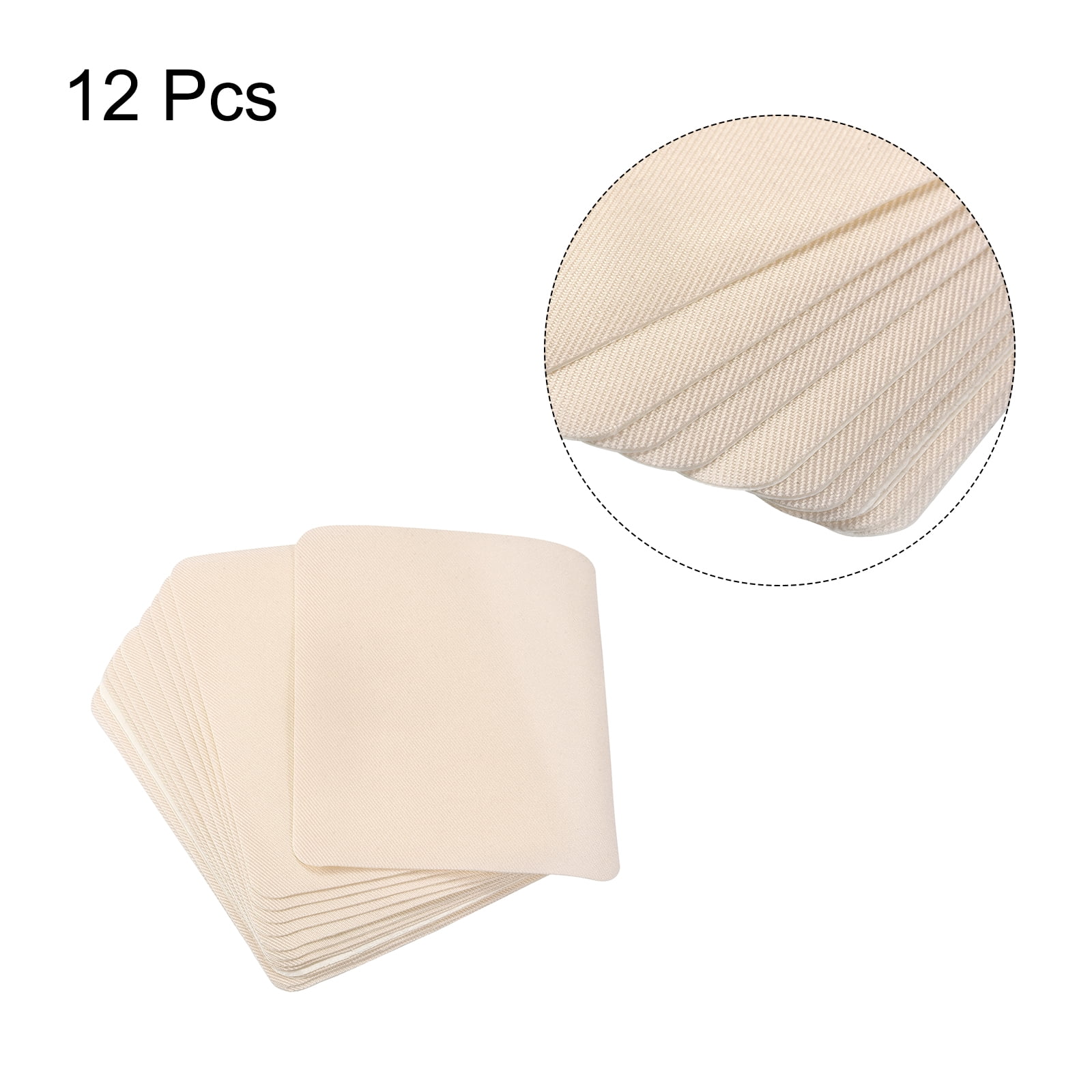 Unique Bargains Fabric Patch Iron-on Patches for Hole Repairing and Decoration Beige