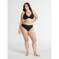 thumbnail image 2 of Time and Tru Women’s and Women's Plus High Cut Mid Rise Bikini Bottoms, Sizes XS-2X, 2 of 6