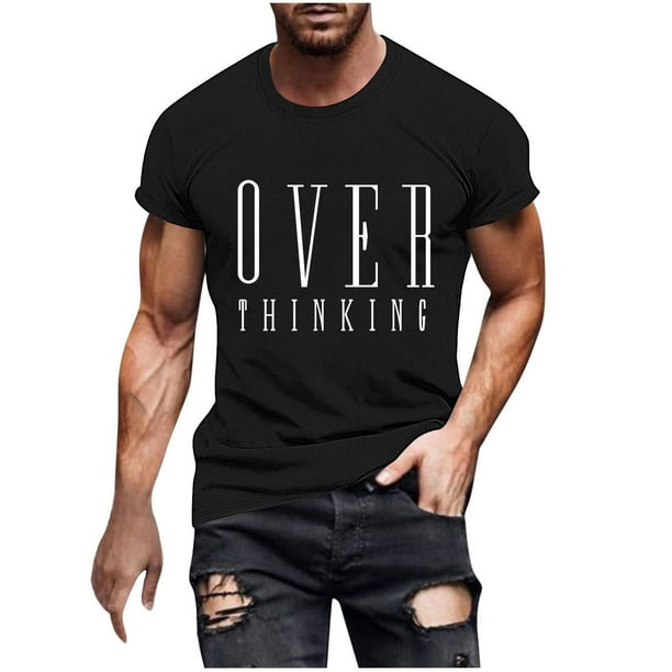 Camisetas de Manga Larga para Hombres Blusa de Cuello Redondo de Impresión Deportiva, Camiseta de Manga Corta de Moda para la Primavera Y Diaria