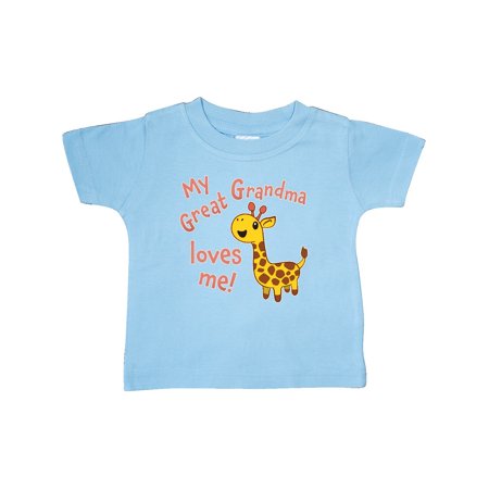 

Inktastic My Great Grandma Loves Me- Cute Giraffe Gift Baby Boy or Baby Girl T-Shirt