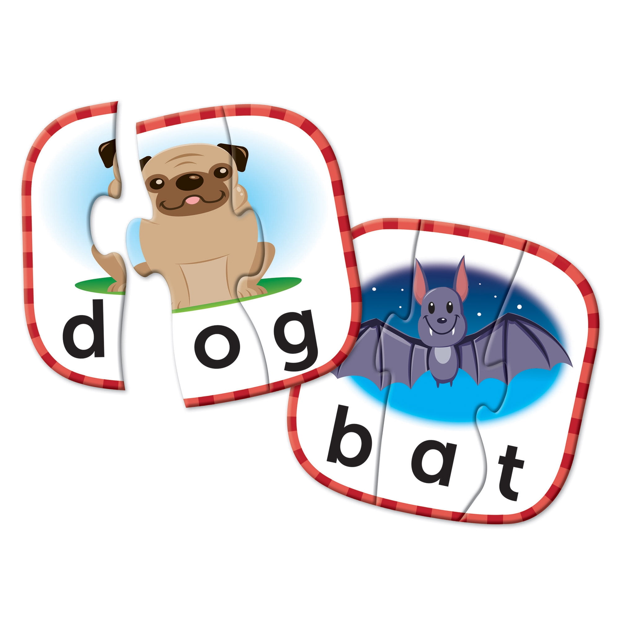 Learning Resources 3-Letter Word Puzzle Cards Kindergarten Readiness Boys Girls Age 3 and Up
