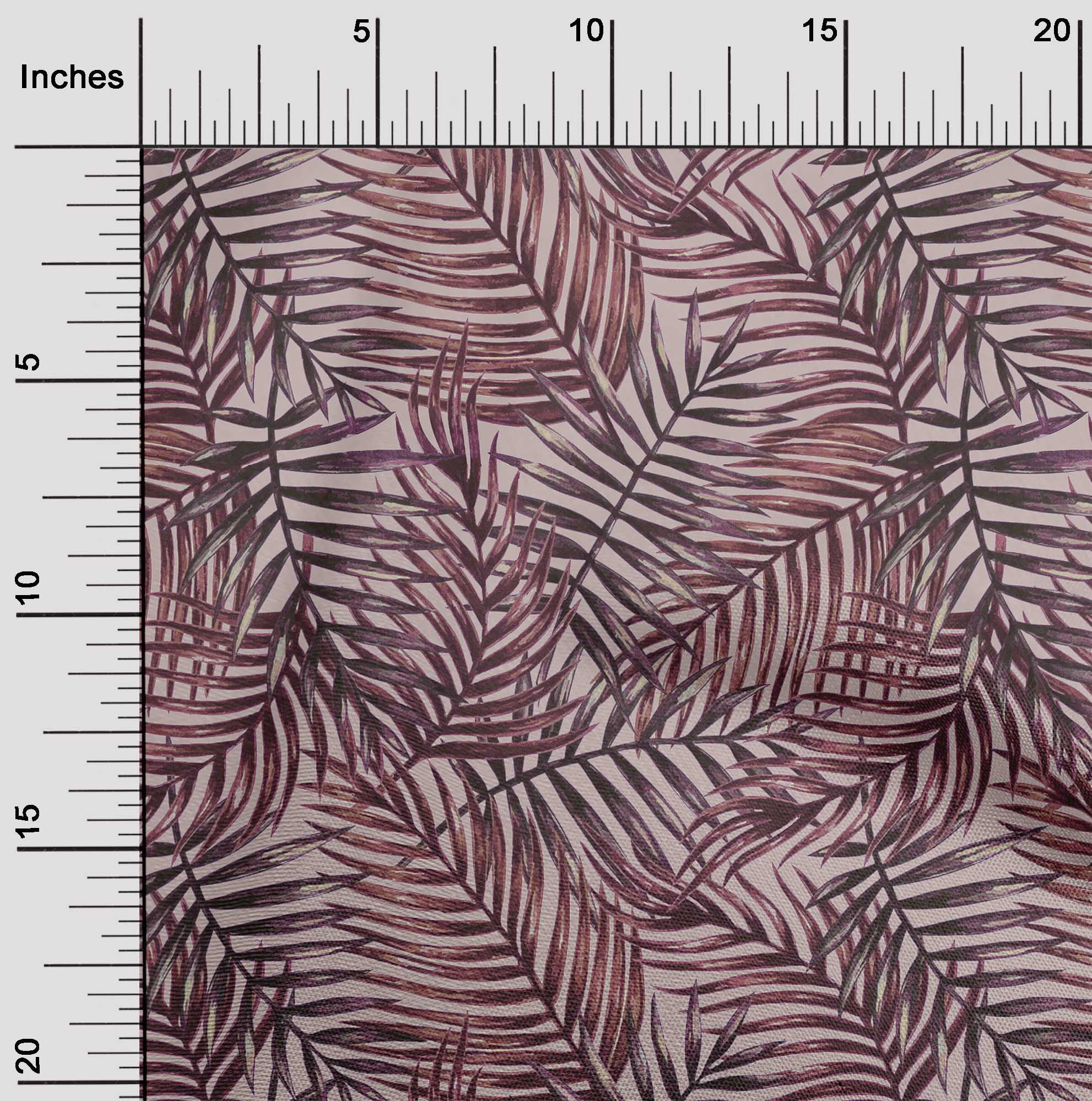 oneOone Cotton Poplin Dark Magenta Fabric Leaves Sewing Fabric By The Yard Printed Diy Clothing Sewing Supplies 56 Inch Wide