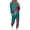 green3, variant on CHOK Womens Sport Set Long Sleeve Patchwork Color with Loose Cozy Petite Sweatpant Trendy Fall Winter Suits (X-Large  Pink)
