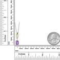 thumbnail image 6 of Gem Stone King 925 Silver and 10K Yellow Gold Purple Amethyst and Lab Grown Diamond Pendant Necklace for Women | 0.98 Cttw | Gemstone February Birthstone | Octagon 7X5MM | With 18 inch Chain, 6 of 6