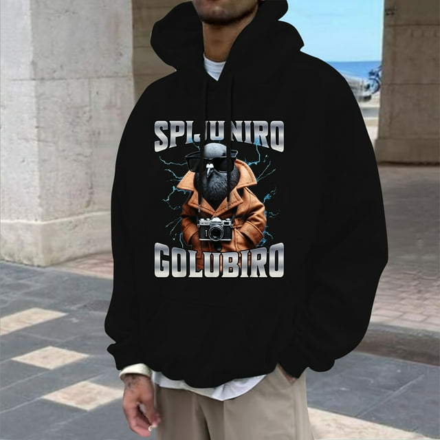 WILLBEST Sudaderas Deportivas para Hombre Sudaderas con Capucha y Sudaderas para Hombre Jersey Clásico De Mitología China con Tela y Diseño Cómodos para Uso Informal Mediana