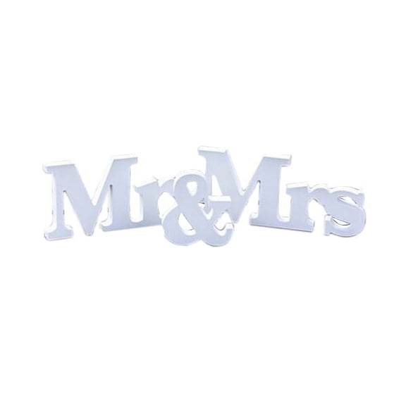 Raindrops MR & MRS Wooden Letters Wedding Decoration Wedding Present (White)