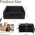 thumbnail image 2 of Portable Cat Travel Litter Box, Collapsible Cat Litter Carrier Tray, Waterproof Litter Box for Outdoor Fit Medium Cats and Kitties, Leak-Proof, Sturdy, Lightweight-Black, 2 of 4
