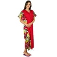 thumbnail image 5 of Bimba Womens Cotton Kaftan Long Pannel Kimono Caftan Elastic Waist Night Wear, 5 of 8