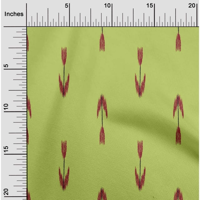 oneOone Georgette Viscose Fabric Arrow Ikat Print Sewing Fabric BTY 42 Inch Wide