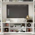 thumbnail image 4 of KULAGAGA Entertainment Center with Hutch, Media Center with Storage and Glass Door, 4 of 8
