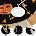 thumbnail image 4 of Gothic Halloween Table Cover Elastic Waterproof - Skull Spider Cobweb Print for Outdoor Dining,52 inch Round Elastic Tablecloth, 4 of 7