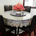 thumbnail image 4 of New Lace Tablecloth Pastoral round tablecloth Dining table cloths Home Embroidery table cover rose gold decoration house towel (127,220cm Round), 4 of 6