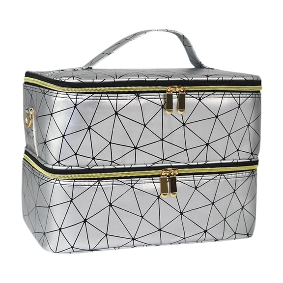 Vaveren Double Layer Nail Polish Organizer Bag Travel Carrying Bag for Manicure Sets