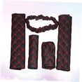 thumbnail image 3 of OUNONA 5Pcs Gear Shift Covers Shifter Boot Cover Microfiber Red Black for Winter Driving, 3 of 8